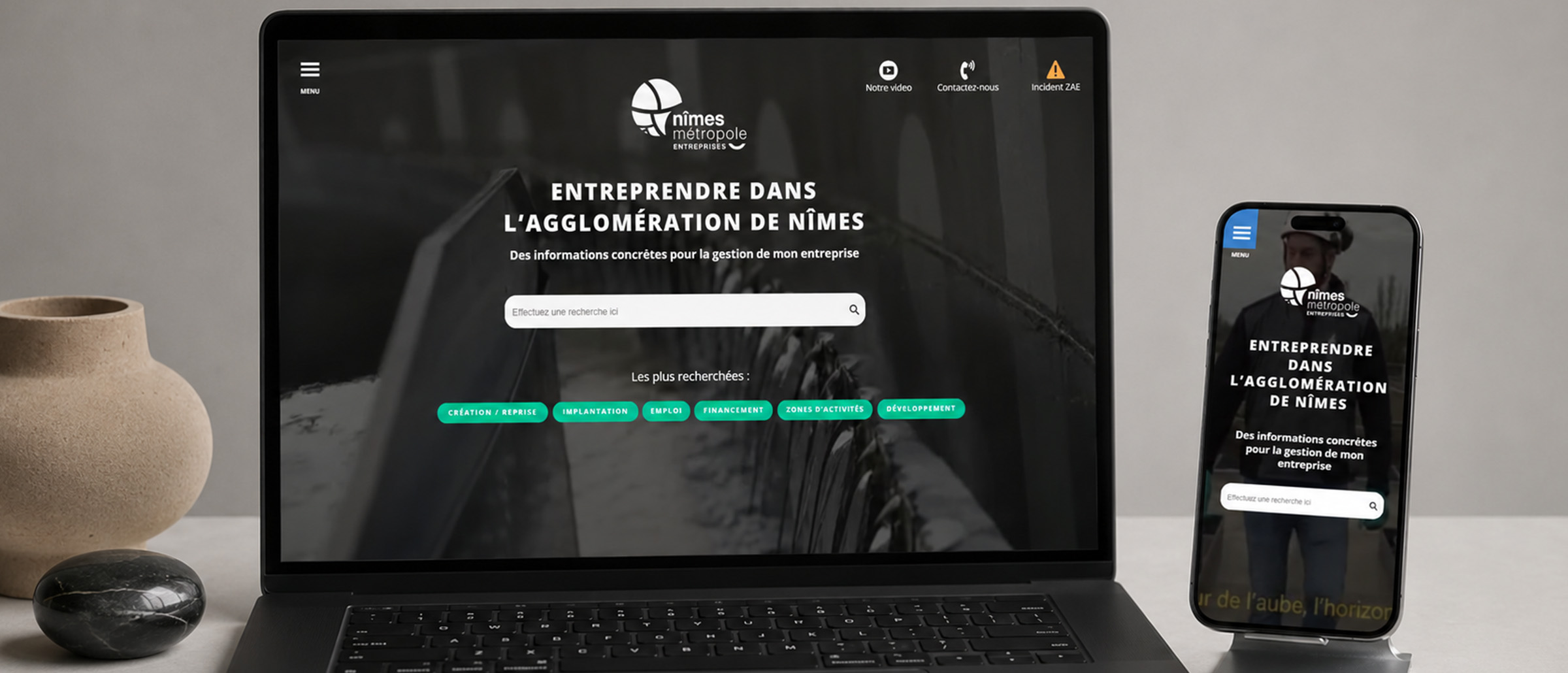 N&icirc;mes M&eacute;tropole Entreprises &mdash; visuel pleine largeur